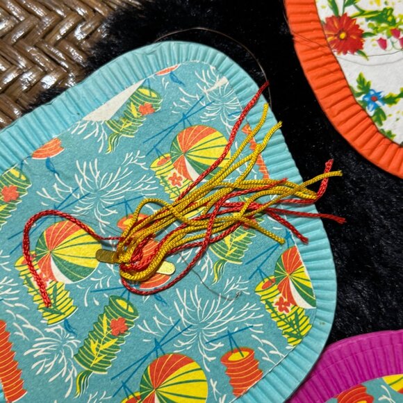 Vintage Round & Oval Paper Lantern Decoration With Tropical & Floral Patterns  6 - Picture 7 of 12